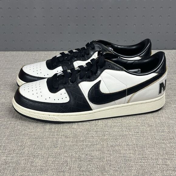 Nike Terminator Low Mens 13 FQ8127-030 Black White Lifestyle Casual Shoes Panda - Picture 2 of 10
